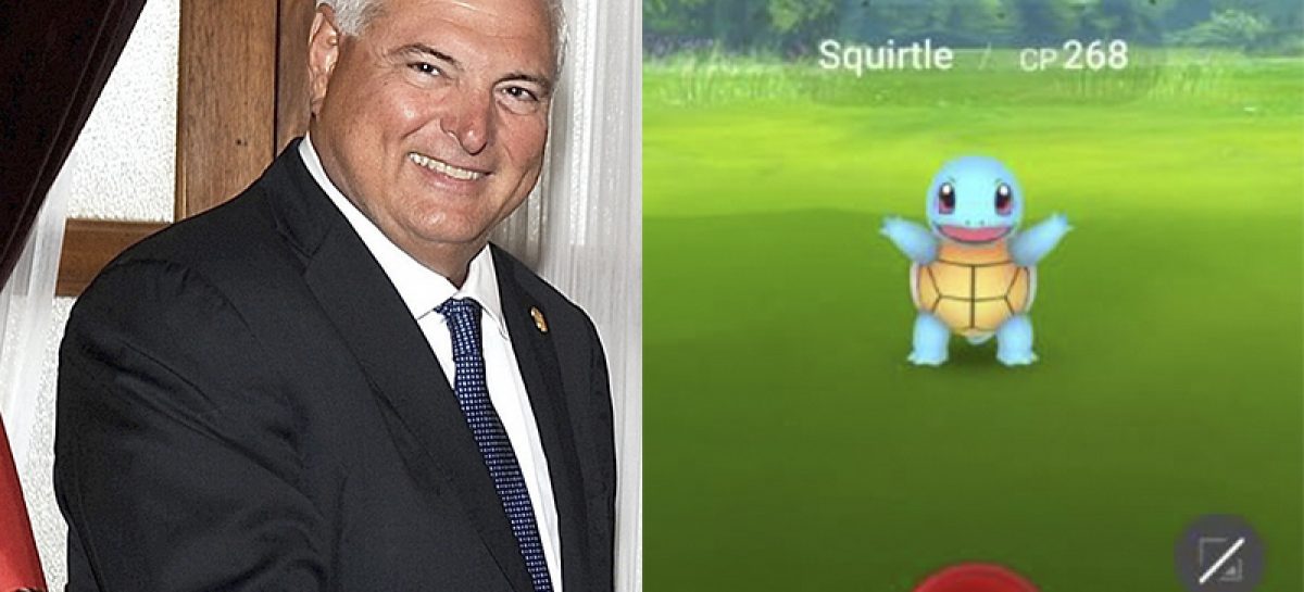 Ricardo Martinelli atrapó a su tortugón en Pokemon GO