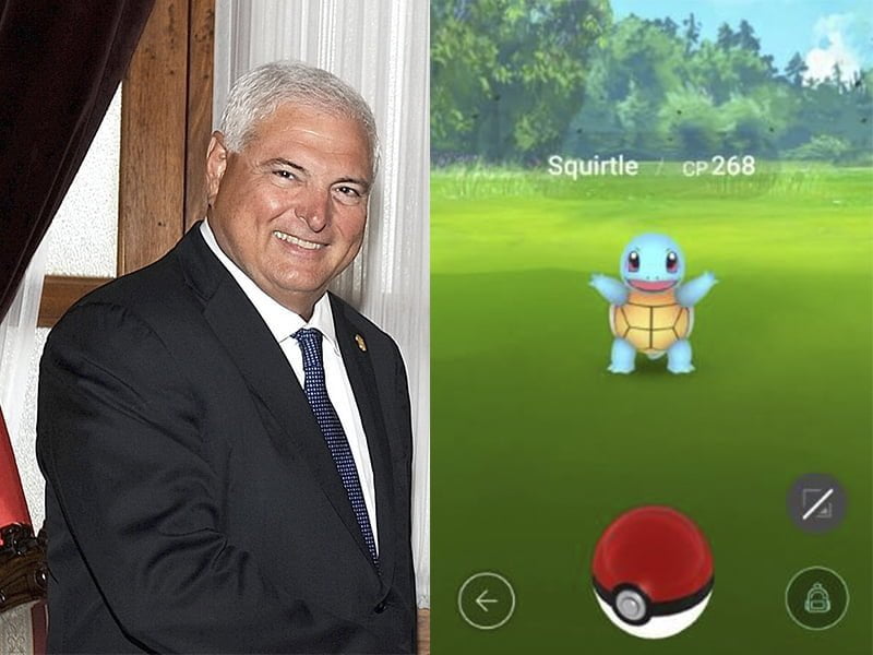 Ricardo Martinelli atrapó a su tortugón en Pokemon GO