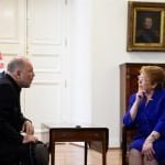 Michelle Bachelet recibió al cantante panameño Rubén Blades