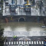 Socavón provocó caos en la ciudad japonesa de Fukuoka