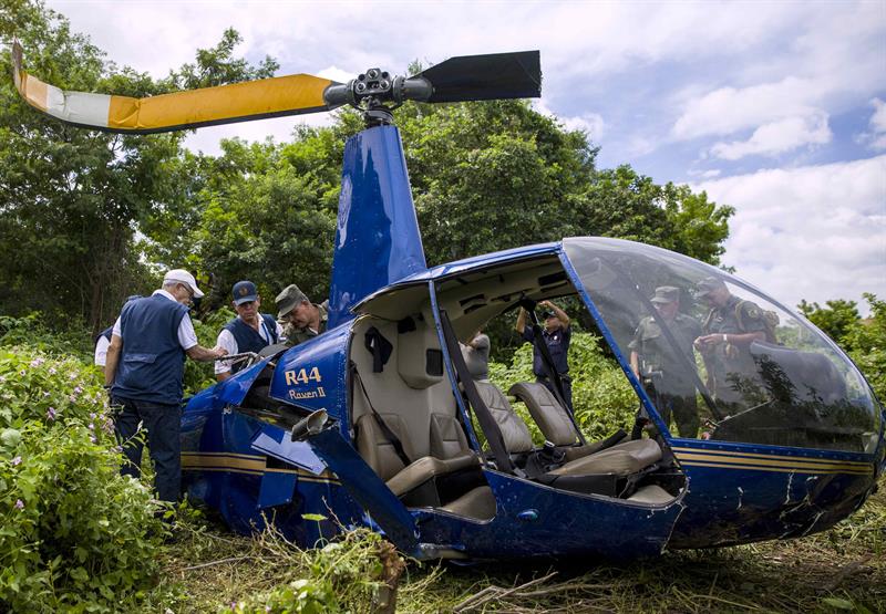 Helicóptero cayó junto al terminal de autobuses en Nicaragua