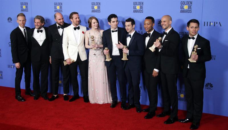 «La La Land» voló alto e hizo historia en los Globos de Oro