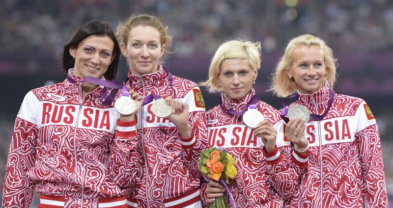 Rusia perdió la plata en los 4×400 femeninos de Londres 2012