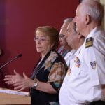 Bachelet viajó a Biobío por los incendios que afectan a Chile