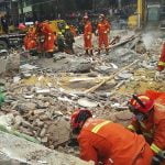 Siete muertos y dos sobrevivientes en derrumbe de edificio en China