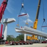 Izaron vigas «U» del área de patios y talleres de la Línea 2 del Metro