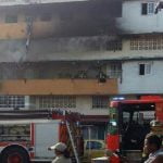Voraz incendio se registró en edificio en la avenida Nacional