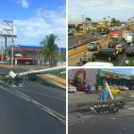 ¡APARATOSO! Una grúa derribó tres postes de tendido eléctrico en vía Tocumen