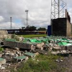 Colapsó muro lateral del estadio Justino Salinas de la Chorrera