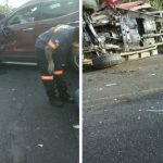 Cinco heridos tras colisión múltiple en vía hacia Volcán en Chiriquí