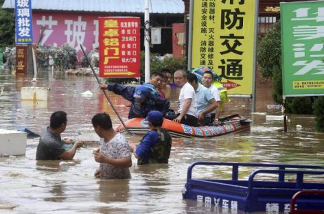 Lluvias torrenciales dejaron al menos 42 muertos en China