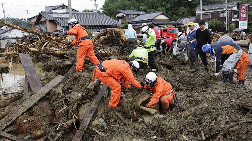 3 muertos y 11 desaparecidos han dejado las torrenciales lluvias en Japón