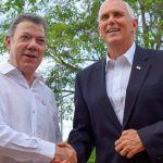 Santos y Pence se reunieron en Colombia