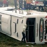 27 venezolanos heridos tras vuelco de un autobús en Ecuador