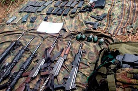 Encontraron escondites con armas de la disidencia de las FARC en Colombia