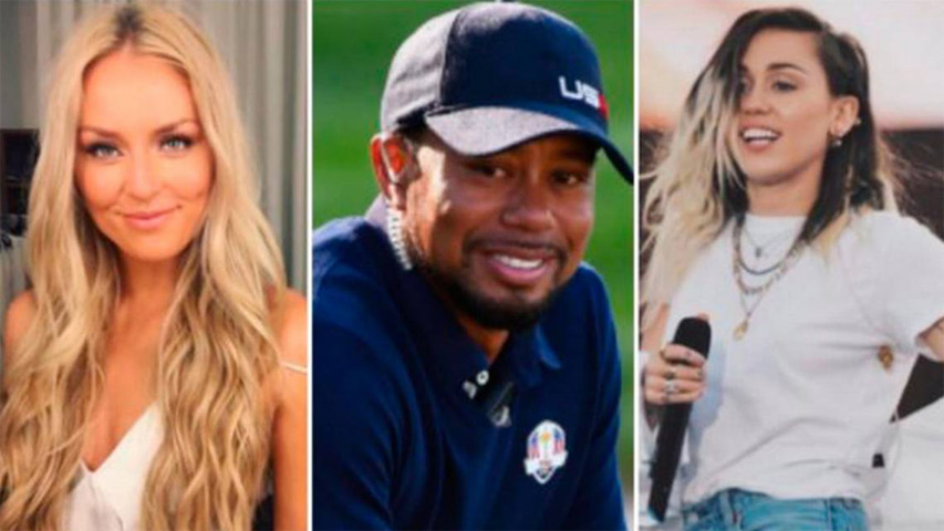 Filtraron fotos íntimas de Tiger Woods, Lindsey Vonn y Miley Cyrus