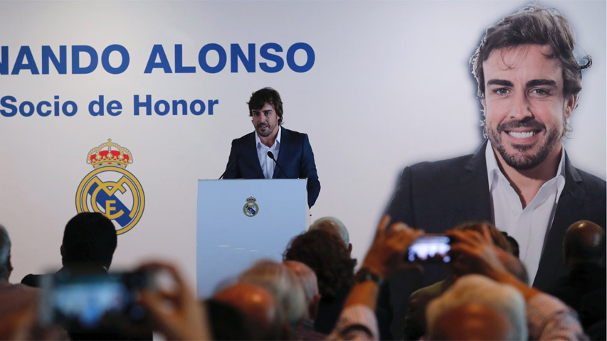 Fernando Alonso fue nombrado Socio de Honor del Real Madrid