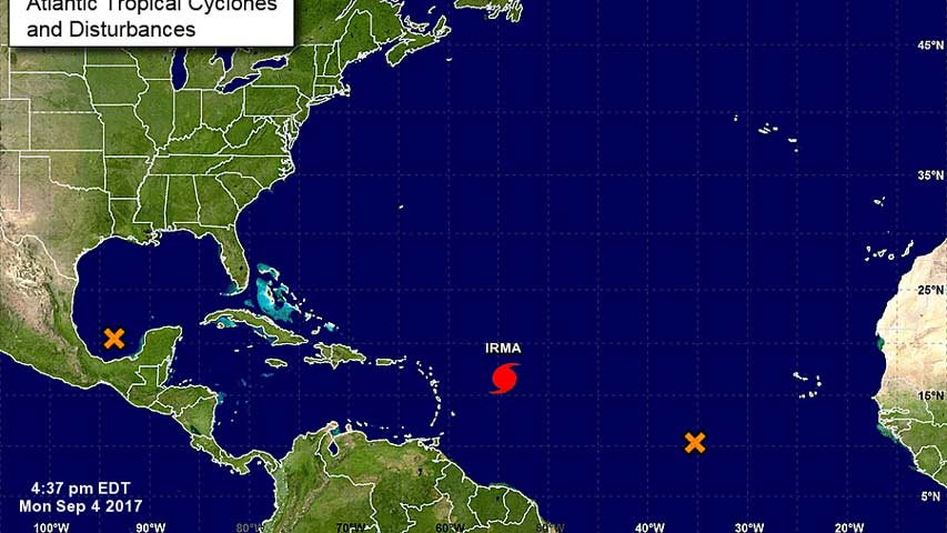 Irma se convirtió en huracán de categoría cuatro