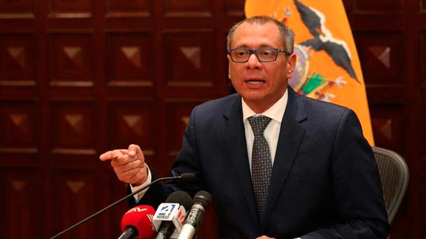 Vicepresidente de Ecuador dijo que no escapará de la justicia