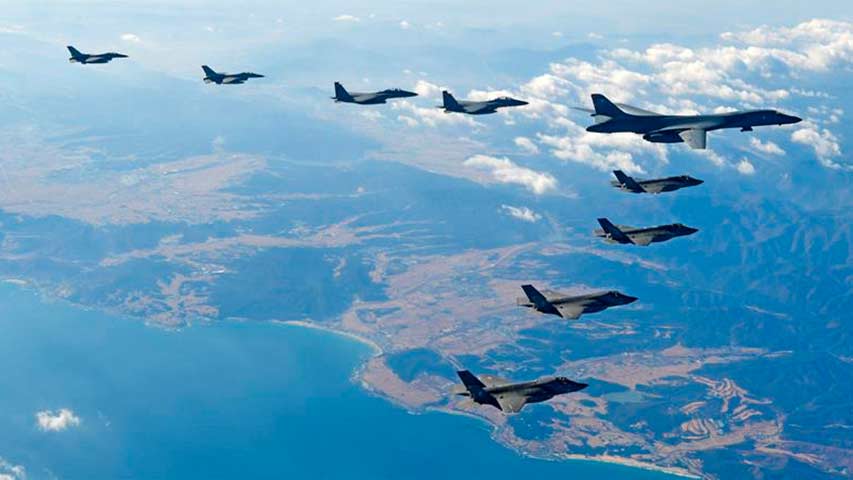 Seúl y Washington concluyeron sus maniobras aéreas