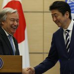 Guterres y Abe abren la puerta al diálogo con Corea del Norte