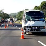 cruzaba la vía interamericana