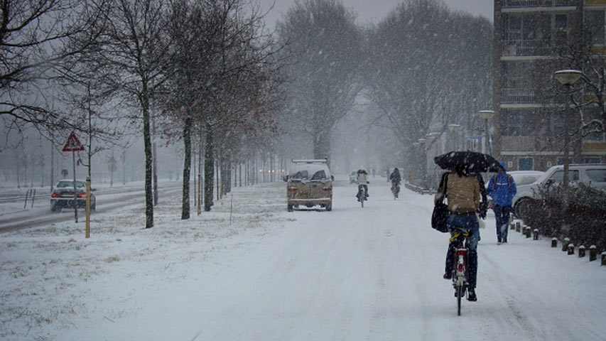 Holanda activó el código rojo por nevadas y cerró el aeropuerto de Eindhoven