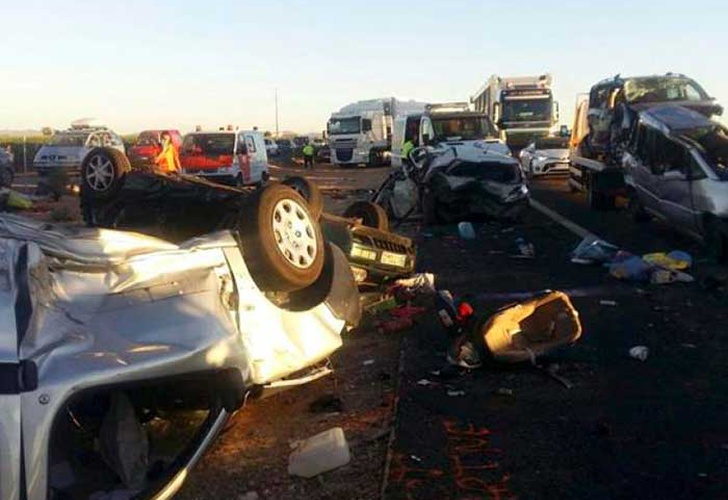 Cuatro muertos en un accidente múltiple en China