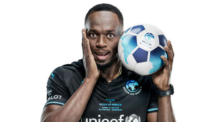 Usain Bolt anunció que jugará en Old Trafford en partido de la Unicef