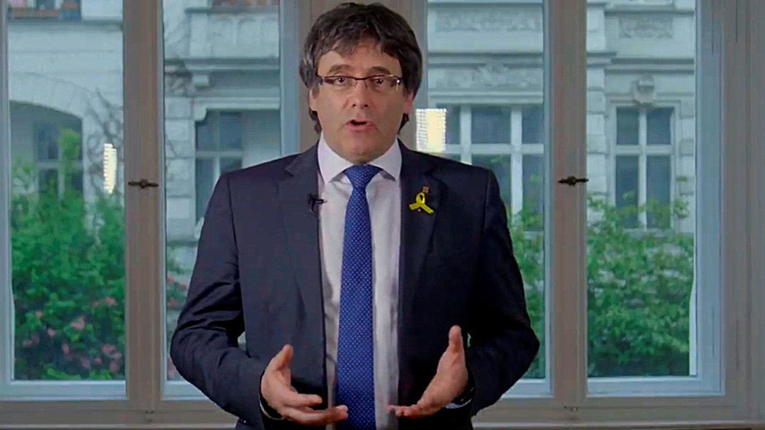 España pidió a Alemania entregar a Puigdemont por sedición