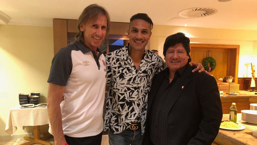 Paolo Guerrero llegó a la concentración de Perú y fue recibido por Gareca