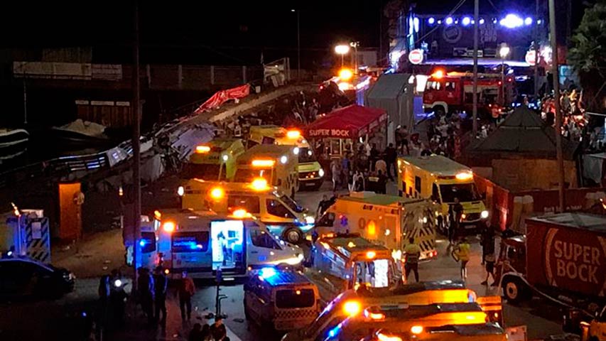 Caída de pasarela en festival de Vigo dejó casi 300 heridos tras desplomarse