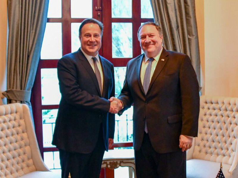 Varela dijo que habló con Pompeo sobre seguridad regional, flujos migratorios y lucha contra el narcotráfico