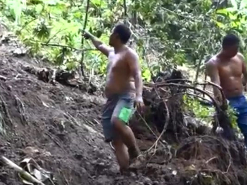 deslizamiento en Colón