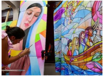 Preparan un mural contra la xenofobia para la misa del Papa Francisco