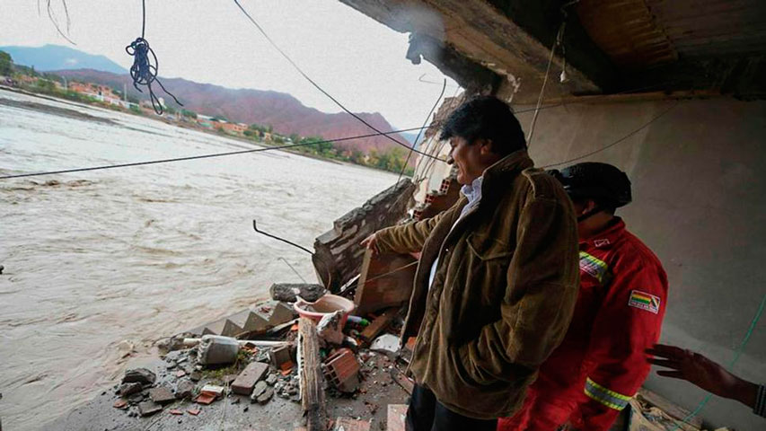 Bolivia decretó emergencia nacional para ayudar a zonas afectadas por lluvias