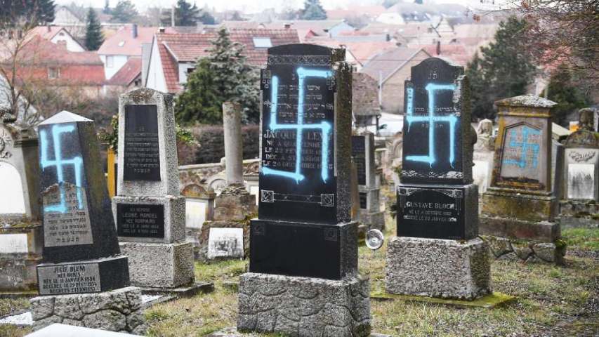Profanado cementerio judío en Francia en pleno aumento de actos antisemitas