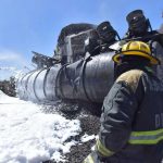 Choque de tren y camión cisterna dejó dos muertos en México