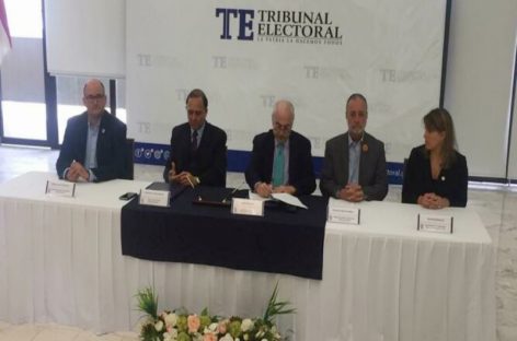 Tribunal Electoral firma con la OEA acuerdo de observación de comicios generales