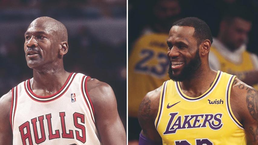 LeBron James conmovido por batir récord de Jordan