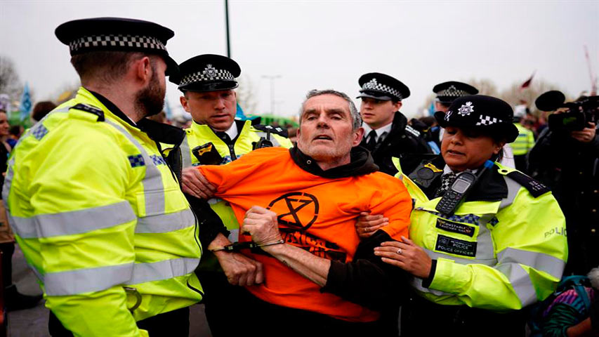 Protestan contra el cambio climático en Londres