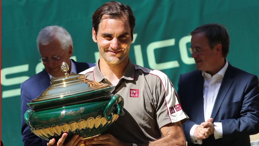 Federer se impuso a Goffin y gana en Halle por décima vez