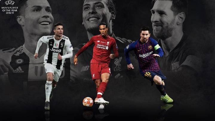 Messi, Cristiano y Van Dijk, nominados al Premio Jugador del Año UEFA