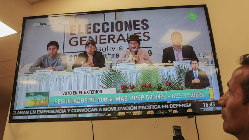 Órgano electoral de Bolivia advierte que los resultados son «sagrados»