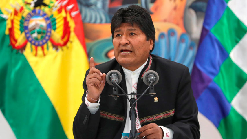 Evo Morales calificó de «golpe de Estado» la actitud de la oposición
