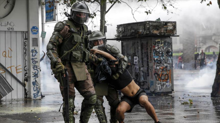 Seis policías chilenos fueron arrestados por abuso sexual en protestas